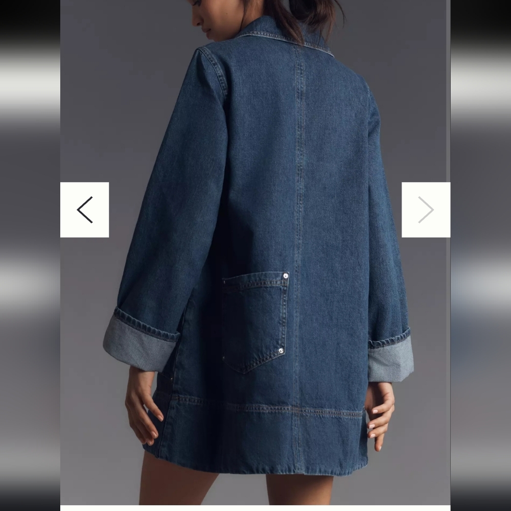 Denim A-Line Dress - Picture 3 of 5